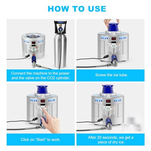 Mini máquina profesional 2 en 1 para enfriar bebidas y hielo seco miniatura 5