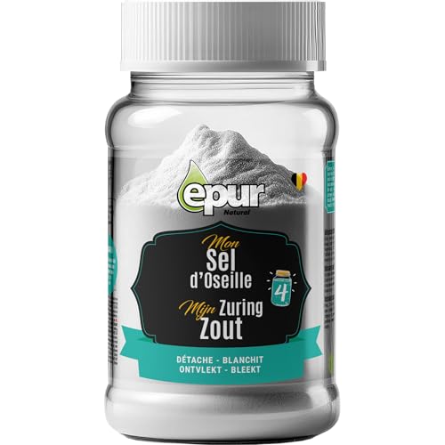 EPUR - Sel d'Oseille - Ecocert 100 % naturel - Idéal pour blanchir le linge et le bois - Élimine les taches de rouille - Sans parfum, 400 g