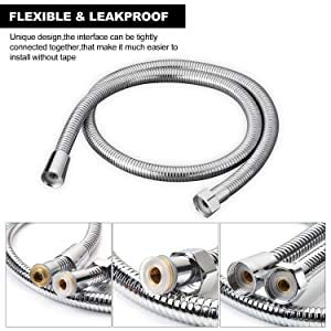 Image of Marcoware Heavy Duty Stainless Steel Jet Spray Pipe for Toilet /Health Faucet Pipe - High Pressure Resistant, Durable, Highly Flexible Tube Hose Pipe, Chrome