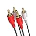 Cmple - RCA Stereo Audio Cable 2 Male to 2 Male Gold-Plated - 3 Feet