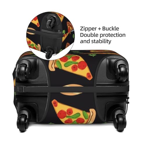 Tasty Pizza Print Luggage Suitcase Covers Elastic Washable Luggage Protector Luggage Covers For Suitcase4