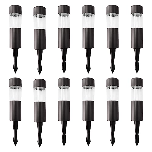 Amazon Basics Outdoor Waterproof Solar Yard Pathway Lights, Bronze, 12-Pack