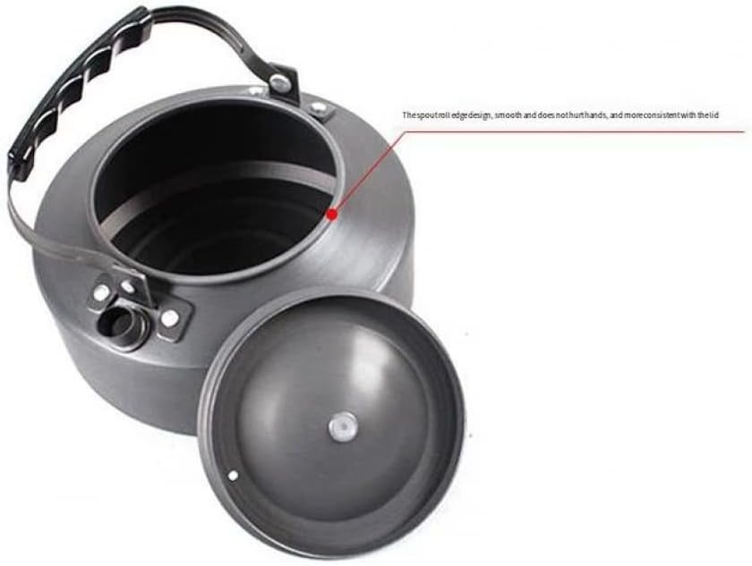 Camping Kettle 1.1L Camping Tea Coffee Pot Lightweight Outdoor Mountaineering Equipment Portable Teapot