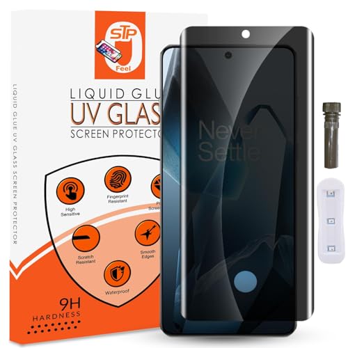 Image of STP FEEL Advanced UV Privacy Tempered Glass Screen Protector Guard Compatible For Oneplus 13 5G (6.82 Inch, Pack of 1) Full Edge to Edge Coverage Anti-Spy /Anti-Peeping 9H Hardness