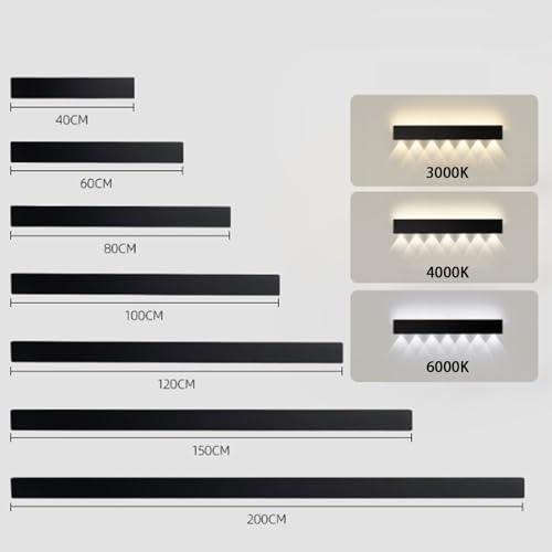 Luz de pared rectangular negra para crear ambientes acogedores en el dormitorio 6