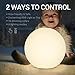 LOFTEK 12-inch LED Dimmable Light Ball: Waterproof Floating Pool Lights with Remote, 16 Colors Sphere Night Light, Cordless & Fast Chargeable, Sensory Toys for Kids, Home, Party, Pool Decor