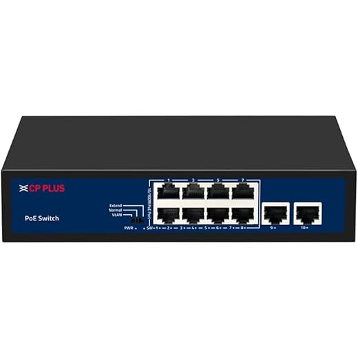 CP Plus 10 Ports PoE Switch 30W