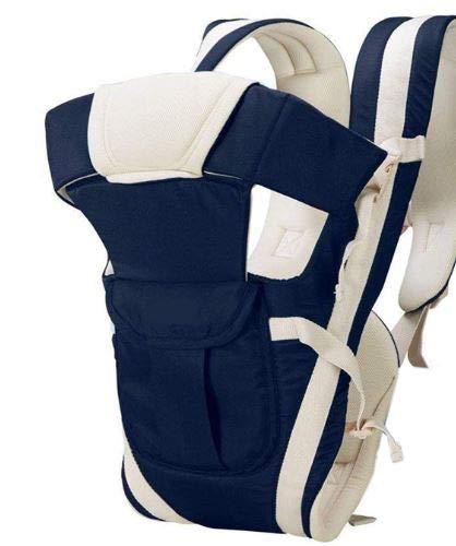KidsKorner 4-in-1 Adjustable Baby Carrier and Baby Carry Sling and Front Carrier for Baby with Safety Belt, Buckle Straps (Blue)