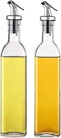 Kit 2 Porta Azeite e Vinagre de Vidro com Dosador – Galheteiro para Cozinha, Azeiteira e Vinagreira, Recipiente para Temperos, Dispenser de Óleo e Vinagre, Garrafa para Molhos e Condimentos - Up Shop