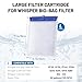 Esctabalt 10 Count Large Filter Cartridges Compatible with Whisper Bio Bag Filters, Large Aquarium Filter Cartridge for Whisper 20i 40i, IQ20/30/45/60, PF20/30/40/60 and Repto Filter