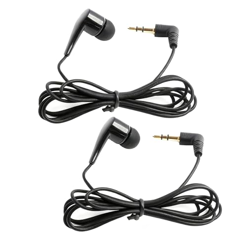 Auricolare Mono Singolo Lato, Auricolare In-Ear Monouso con Jack 3,5 mm, Cavo 1 m, Compatibile con iPhone, Android, MP3, per Sport e Corsa,Cuffie da presentatore della guida turistica