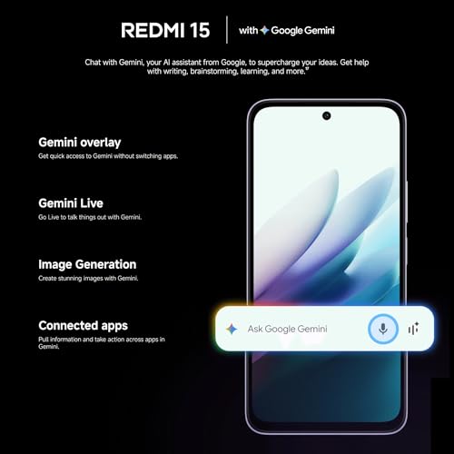 XIAOMI Redmi 15 - Smartphone Von 6 + 128GB, Violett, Bildschirm Von 6,9" 120Hz, procesador Snapdragon® 685, 50MP-Kamera, 7000mAh, Keine Ladegeräte enthalten
