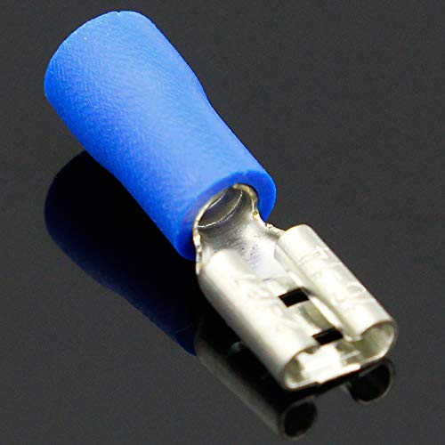 100 pièces (50 paires) de cosses à sertir isolées de 4,8 mm pour connecteurs électriques et de câblage femelle/mâle.