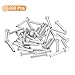 uxcell 200Pcs Semi Tubular Rivets, 2.5mm x 16mm Aluminum Round Flat Head Semi-Tubular Rivet Metal Stud Rivet for Industry Household Repairing Fastening, Silver
