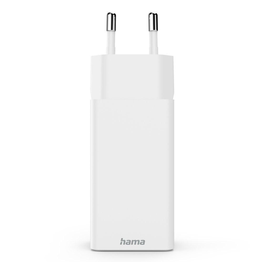 Hama 65W Chargeur USB C Rapide 3 Ports - Technologie GaN, Certifié Power Delivery & Qualcomm® Quick Charge™ 3.0, Petit et Compact - Blanc