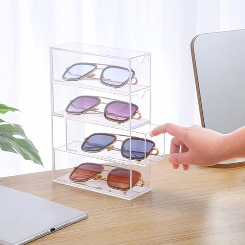 Boîte de rangement pour lunettes anti-rayures pour organiser une coiffeuse encombrée