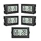 5PCS Pixelure Thermometer Hygrometer Luftfeuchtigkeitsmesser Mini Digital Temperatur Zimmerthermometer für Innen Gewächshäuser Gärten