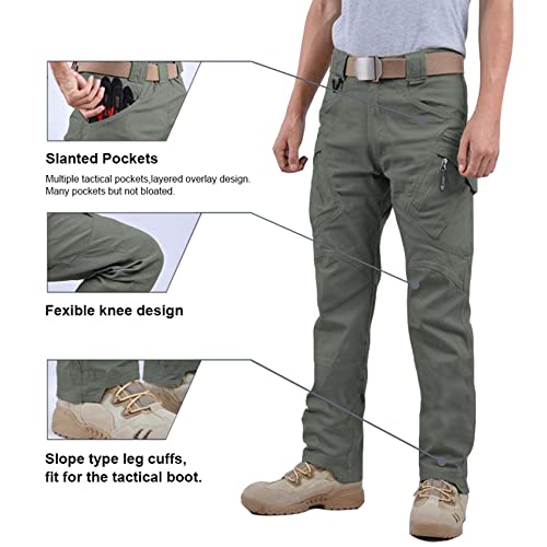 image for LABEYZON Men's Outdoor Work Military Tactical Pants Lightweight Rip-St