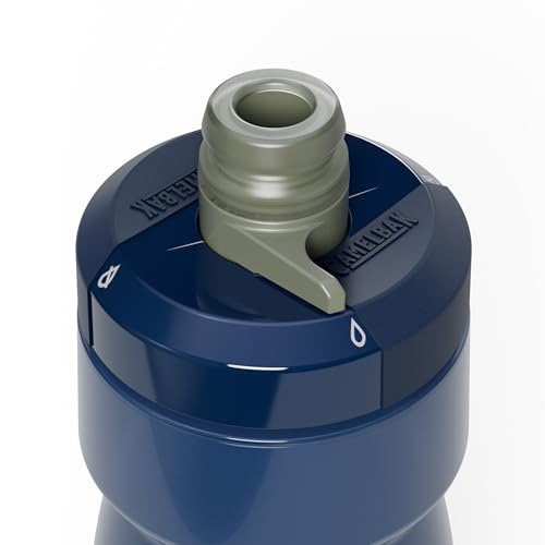 Image of CamelBak Podium Bike Squeeze Water Bottle, High Flow Easy Squeeze Design for Cycling Performance, 24oz, Mercury Deep Sea