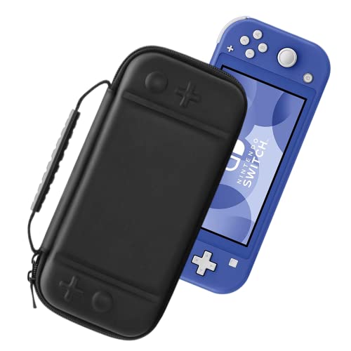 LYCEBELL Etui pour Nintendo Switch Lite, Étui de Transport avec 8 Fentes pour Cartes de Jeu, Sacoche de Rangement Zippée Anti-Choc Housse de Transport en EVA & Switch Accessoires - Noir Cover