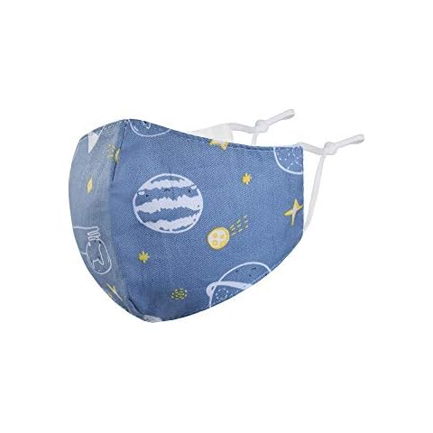 Null Karat Kinder Mund-Nasen-Maske Universum Maske für Mädchen und Jungen, Kids Behelfsmaske Kids 100% Baumwolle Cover