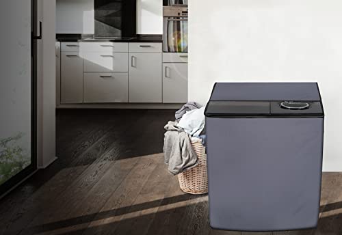 Image of The Furnishing Tree Washing Machine Cover Grey Compatible for LG 9 KG Semi-Automatic Top Loading P9040RGAZ