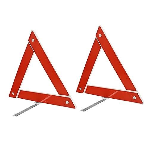 Señal de advertencia triangular plegable para auto 2pcs