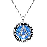 ❤Freimaurer-Halskette für Männer❤ Perfektes Geschenk für Vatertag, Freund, Geburtstagsgeschenk, Abschlussfeier, Junggesellenabschied, Jubiläum.