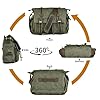 LEATHER VILLAGE Vintage Canvas Messenger Bag - 16 Zoll Handmade Laptop Umhängetasche für Damen & Herren - Crossbody Arbeitstasche für Büro, Reisen & Alltag - Grün #4