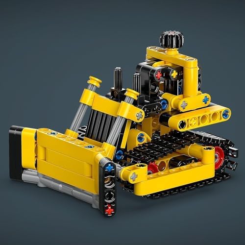 LEGO Technic Ağır İş Buldozeri 42163 – 7 Yaş ve Üzeri Kız ve Erkek Çocuklar için Doğum Günü Hediyesi Fikri, Oyuncak İnşaat Aracı İçeren Koleksiyonluk Yaratıcı Model Oyuncak Yapım Seti (195 Parça) - Görsel 7