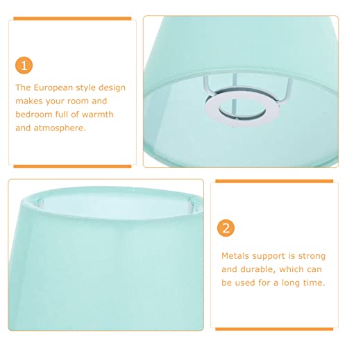 Image of Fabric Lampshade Pendant Lamp Shade Barrel Lamp Cover Table Lamp Light Cover for Table Chandelier Wall Lamp, Green