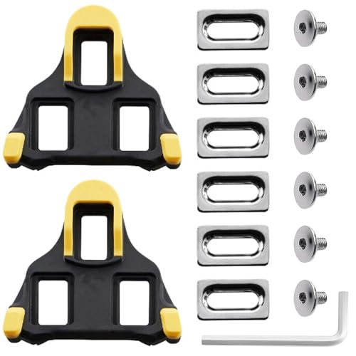 EnixwH 2 Antideslizantes Pedales de Bicicleta de Carretera, Placa de Bloqueo, el Juego de Tacos para Pedales de Bicicleta Es Adecuado para Ciclismo Al Aire Libre, ConduccióN de Larga Distancia