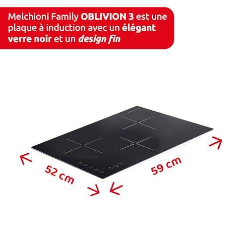 Family OBLIVION 3, Plaque à Induction, Portable, 3 Feux, Fonction Minuteur jusqu’à 3 Heures, Sécurité Enfants, Protection contre la Surchauffe, Seulement 5 cm d’Épaisseur – Image 4
