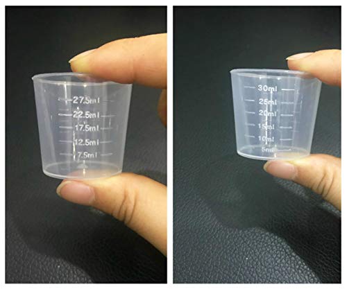 100 vasos plásticos medidores transparentes 30 ml miniatura 4