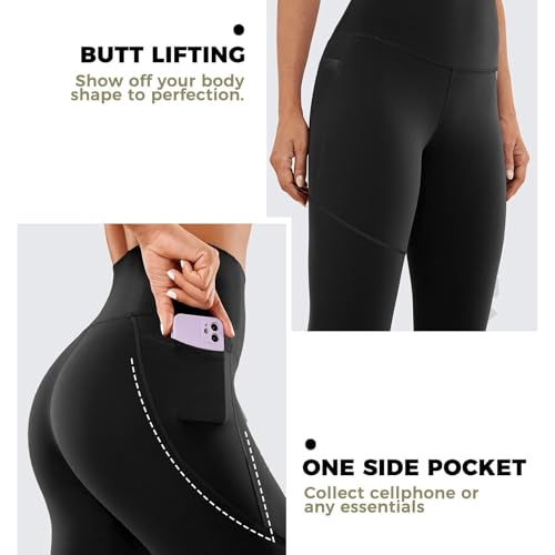 2 Pack Leggings for Women with Pockets Gym Butt Lifting High Waisted Yoga Compression Pants Athletic Running Workout Leggings, Black, Small - Image 5