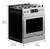 Kenmore Front Control Gas Range Oven with 5 Cooktop Burners, True Convection, Steam and Self Clean, Freestanding Stainless Steel Stove and Oven, 4.8 cu. ft. Capacity