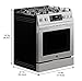 Kenmore Front Control Gas Range Oven with 5 Cooktop Burners, True Convection, Steam and Self Clean, Freestanding Stainless Steel Stove and Oven, 4.8 cu. ft. Capacity