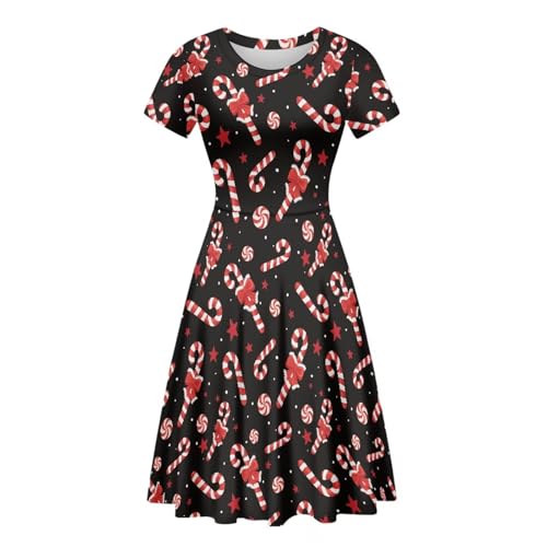 Image of POLERO Sunflower Dress for Women Floral Summer Dresses Short Sleeve Casual Sundresses Midi Dresses