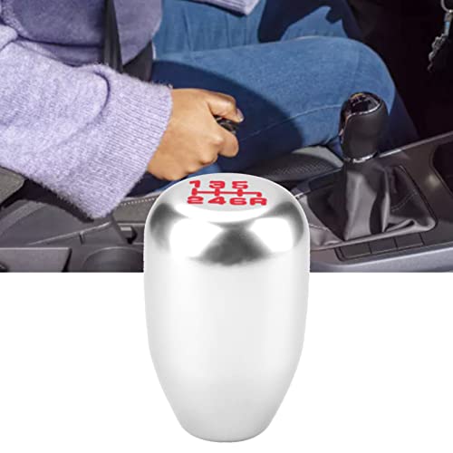 Image of Dweekiy 2.25 Inch Silver Universal Manual Gear Shift Knob - Direct Replacement 6 Speed Shifter Head with Adapters for Most Cars