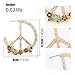 Peace Sign Hoop Earrings, 70s Hippie Earrings for Women, Gold Hoop Diamond Flower Colorful Drop Earring Statement Handmade Boho Fashion Spring Summer Hoop Dangling Earring Hippie Jewelry Gifts