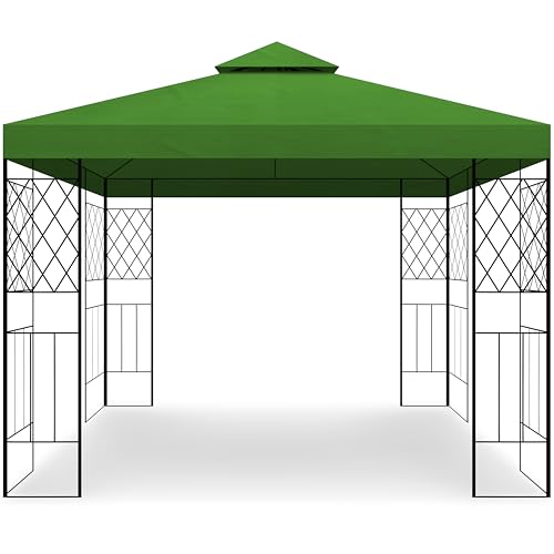 habeig++ Pavillon Festzelt Tahiti mit wasserdichtem Dach und PVC 3x3m Metall (grün)