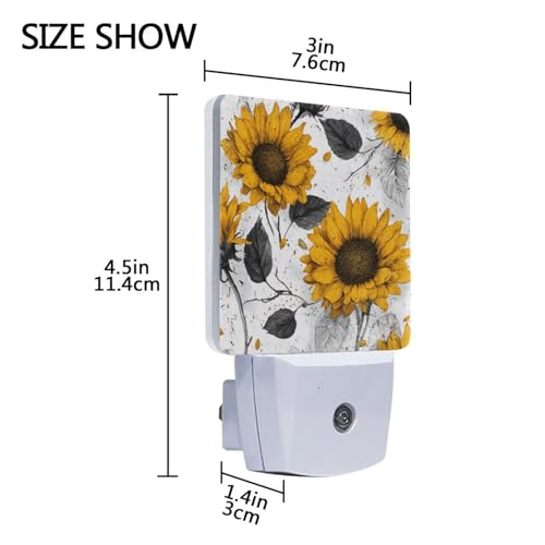 Lámpara nocturna con diseño de girasol chic miniatura 3