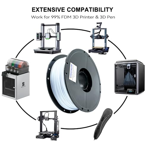 Image of FlexiTough Flexible Filament Specifically for Printing Real-Game Bouncy Airless Basketball,1.75mm,1KG (2.2lbs), White