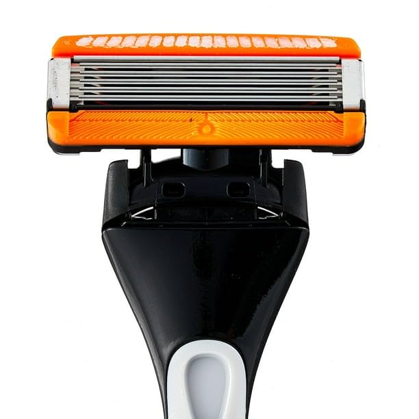 Men's 5 Blade Razor With Trimmer, Cartridges Fit Equate 5 Blade & Handles (1 Razor Handle, 2 Cartridges), Comfortable Shave