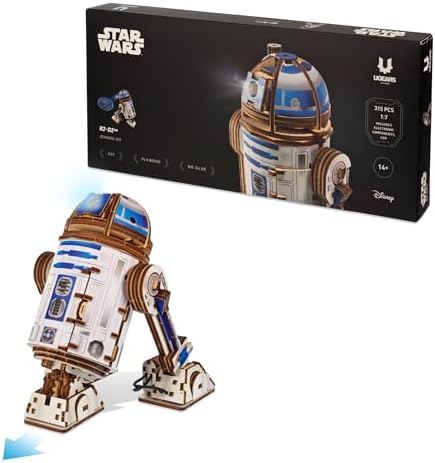 UGEARS Star Wars R2-D2 - Puzzle 3d in Legno, Modellismo d…