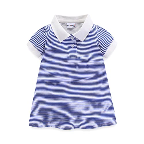 Image of Mud Kingdom Girls Short Sleeve Ruffle Pique Polo Uniform Top Stretch Lightweight