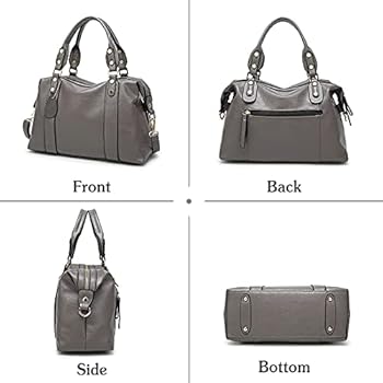Générique Schoudertas, vintage handtas voor dames, middelbare school, schouderriem voor dames met meerdere zakken, ritssluiting en messengertas, draagtas van PU-leer, voor school, reizen, zwart
