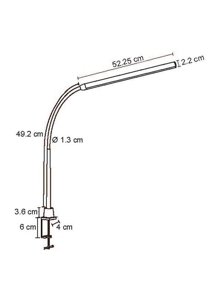 Alco-Albert - Lampe de bureau LED avec pince de table 56 LED 10 W