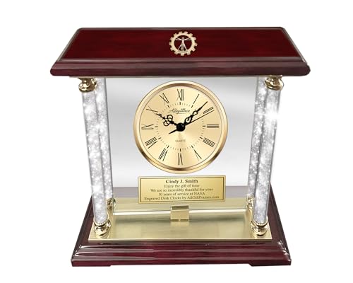 AllGiftFrames Engineer Gift Personalize engrave time Keeper Diamond Column Gold Davinci Vitruvian Man Logo Student Graduate Award Engineering Congratulation Employee Retirement