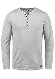 !Solid Belagos Herren Grandad Longsleeve Langarmshirt Aus 100% Baumwolle, Größe:XXL, Farbe:Monument (2545)